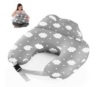 Cuscino Per L'allattamento Del Bambino: Cuscino Per L'allattamento In Cotone 100%, Cuscino Gravidanza A Forma Di U, Cuscino Multifunzionale Per Il Bambino, Regalo Per Gravidanza (Grigio Nuvola)