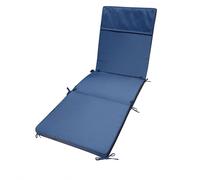 Cuscino per lettino blu scuro in poliestere 59x195 cm