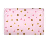 Cuscino per lettino per bambini con motivo a pois dorati, extra large, riutilizzabile, altamente assorbente, per neonati e ragazze, 132,1 cm di lunghezza x 86,4 cm di larghezza