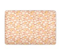 Cuscino per lettino per neonati con piccoli fiori bianchi e gialli, extra large, riutilizzabili, morbidi e assorbenti, per cambiare il letto e l'incontinenza, per bambini, 132,1 cm di lunghezza x 86,4