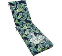 Cuscino Per Lettino Prendisole Sfoderabile Materassino Imbottito Da Esterno Tessuto Impermeabile Anti-UV Design Pieghevole In 4 Parti Per Giardino, Piscina(Style B,2PCS 72x21IN/180x53cm)