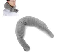 Cuscino Per Massaggio Cervicale grigio, Cuscino Vibrante Per Terapia Di Massaggio elettrico morbido e confortevole, cuscino per il collo a forma di U, alleviare la fatica dei muscoli