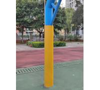 Cuscino per Palo di Basket Rivestimento Giallo Antiurto per Pilastri da Pergolato Esterno, Paracolpi 1.2 1.5 1.8 M Altezza per Palestre/Campi Giochi Impermeabili Copripali(H 120cm,Inner Dia 200mm)