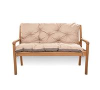 Cuscino per Panca a 2 o 3 Posti e Dondolo da Giardino - per Interno ed Esterno con Divano (110 x 60 x 50 cm, Beige)