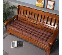 Cuscino per panca da 2 a 3 posti, spessore per sedia a sdraio, cuscino di ricambio per lettino prendisole, in legno, per sedie a sdraio, 155 x 48 cm, colore: caffè