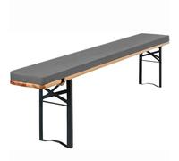 Cuscino per panca da birra, 150 x 28 x 3 cm, in schiuma ad alta resilienza, morbida e da tavolo, design lavabile, perfetta per panchine da birra, posti a sedere all'aperto, accessori da giardino.
