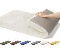 Cuscino Per Panca Da Birra Impermeabile Cuscini Per Sedie Giardino Panche Altalena Patio- 5cm Spessore Con Fondo Antiscivolo, Copertura Lavabile & Cerniera Per Tenda Festa(Beige,190x35x5cm)