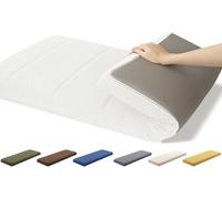 Cuscino Per Panca Da Birra Impermeabile Cuscini Per Sedie Giardino Panche Altalena Patio- 5cm Spessore Con Fondo Antiscivolo, Copertura Lavabile & Cerniera Per Tenda Festa(White,110x30x5cm)