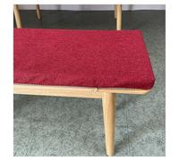 Cuscino per panca da esterno, 120/150/100 x 40 cm, antiscivolo e lavabile, per mobili da interni ed esterni, in schiuma ad alta resilienza, colore bordeaux, 130 x 50 cm