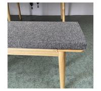 Cuscino per panca da esterno, 120 x 150 x 40 cm, antiscivolo e lavabile, per mobili da interni ed esterni, schiuma ad alta resilienza 45D, grigio scuro (130 x 50 cm)