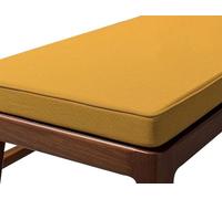 Cuscino per panca da esterno, 142,2 x 61 x 5,1 cm, antiscivolo, rettangolare, per sedie a sdraio, altalene e baia, con cerniera, giallo, 122/40/60/54/91/40/36 x 40/45/35,6 cm