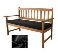 Cuscino per panca da esterno, antiscivolo, rimovibile e lavabile, per panche da giardino, 160 x 50 x 5 cm, in tessuto di lino, elegante design nero, perfetto per il comfort del patio.