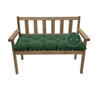 Cuscino per panca da esterno, impermeabile, di ricambio, per sedia a dondolo, mobili da giardino, patio, panca in metallo e legno (verde scuro, 120 x 50 cm)
