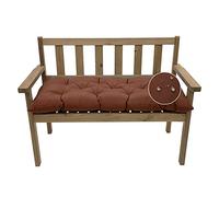Cuscino per panca da esterno, impermeabile, di ricambio, per sedia a dondolo, mobili da giardino, patio, panca in metallo e legno (marrone scuro, 120 x 50 cm)
