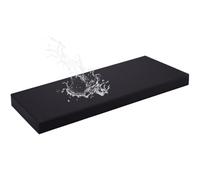 Cuscino per panca da esterno, impermeabile, rimovibile, in schiuma ad alta densità, per panca da giardino, antiscivolo, nero, 100 x 50 x 3 cm, perfetto per patio e sedie a sdraio