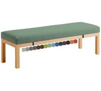 Cuscino Per Panca Da Esterno Interno, Cuscino Per Sedie, Cuscini Giardino, Cuscino Per Sedia Cucina Rimovibile Per Panche Da Giardino Balcone Loft Altalena Patio(Bean green,180x40x3cm)