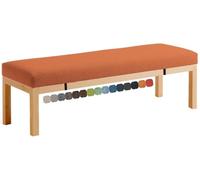 Cuscino Per Panca Da Esterno Interno, Cuscino Per Sedie, Cuscini Giardino, Cuscino Per Sedia Cucina Rimovibile Per Panche Da Giardino Balcone Loft Altalena Patio(Arancia,160x35x3cm)