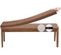 Cuscino per panca da esterno, lavabile, antiscivolo, per mobili da giardino, sedia a dondolo, davanzale, uso interno/esterno, marrone chiaro, 140 x 55 x 5 cm