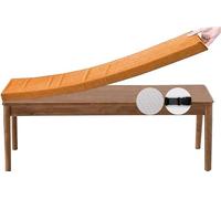 Cuscino per panca da esterno, lavabile, rimovibile, antiscivolo, per mobili da giardino, patio, altalena, uso interno, 130 x 45 cm, spessore 5 cm, colore arancione