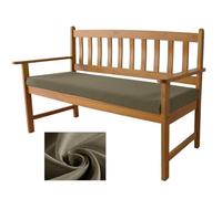 Cuscino per panca da esterno, rimovibile e lavabile, antiscivolo, per panca da giardino, tessuto di lino, marrone, 100 x 40 x 5 cm, perfetto per il comfort all'aperto
