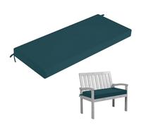 Cuscino per panca da esterno, rimovibile, lavabile, antiscivolo, per panca da giardino, verde scuro, 160 x 45 x 3 cm, comodo cuscino per una migliore vita all'aperto