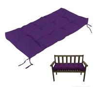 Cuscino per panca da esterno, spesso 8 cm, morbido, antiscivolo, impermeabile, per patio, viola scuro, 120 x 60 cm, ideale per ponti, portici e mobili da esterno