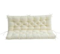 Cuscino Per Panca Da Giardino, Cuscino Per Dondolo 2 E 3 Posti Impermeabile, Set Seduta E Schienale Per Altalena Da Esterno Con Legature, Ideale Per Veranda, Esterno E Interno(Beige,120 * 100 * 10cm)