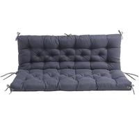 Cuscino Per Panca Da Giardino, Cuscino Per Dondolo 2 E 3 Posti Impermeabile, Set Seduta E Schienale Per Altalena Da Esterno Con Legature, Ideale Per Veranda, Esterno E Interno(Gray,150 * 100 * 10cm)
