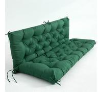 Cuscino Per Panca Da Giardino, Cuscino Per Dondolo 2 E 3 Posti Impermeabile, Set Seduta E Schienale Per Altalena Da Esterno Con Legature, Ideale Per Veranda, Esterno E Interno(Green,100 * 100 * 10cm)