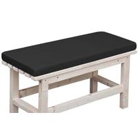 Cuscino per panca da giardino impermeabile, 100 x 40 cm, spesso, nero, per 2/3 posti, per esterni, terrazza, sedia a dondolo, comodo