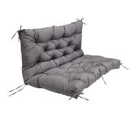 Cuscino per Panca da Giardino Impermeabile 2 Posti con Schienale, 10 cm di Spessore Comodo, Cuscino per Mobili Reclinabili, Patio, Portico, Sedie da Giardino Dark Gray