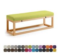 Cuscino per panca da interni, 180,3 x 45,7 x 3,2 cm, verde chiaro, per panca da terrazza, divano, vetrata, divano, sedia a dondolo, cinghie elastiche per una vestibilità sicura e confortevole