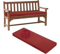 Cuscino per Panca da Interno Esterno 120 x 40 80x40 100x50 110 x 40, Fodera Rimovibile e Lavabile, Base Antiscivolo, per Interni ed Esterni - Giardino, Terrazzo, Finestra(Rosso scuro,110x45cm/43x18in)
