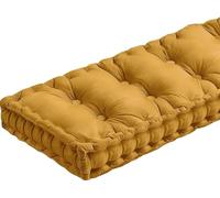 Cuscino per Panca da Interno/Esterno Cuscino per Pavimento Francese con Manico 80x40 100x40 140x40 110x45 120x40 per Panchina per Divano Davanzale Patio(Mustard Yellow,70x40x10cm)