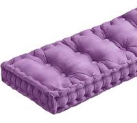 Cuscino per Panca da Interno/Esterno Cuscino per Pavimento Francese con Manico 80x40 100x40 140x40 110x45 120x40 per Panchina per Divano Davanzale Patio(Violet,180x35x10cm)