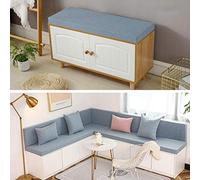 Cuscino per panca, design con cinghia antiscivolo, spugna staccabile, lavabile, per esterni e interni, cuscino per sgabello, per cambio scarpe, 30 x 100 x 5 cm