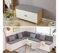 Cuscino per panca, design con cinghia antiscivolo, spugna staccabile, lavabile, per esterni e interni, cuscino per sgabello, per cambio scarpe, 30 x 100 x 5 cm