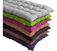 Cuscino per panca in cotone spesso, spessore 8 cm, caldo, per esterni, casa, giardino, altalena, patio, 120 x 45 cm, nero, soluzione comoda ed elegante