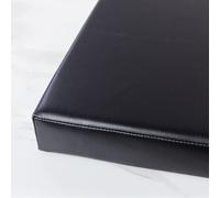 Cuscino per panca in pelle impermeabile, spessore 5,1 cm, antiscivolo, in schiuma ad alta densità, per mobili da esterni, finestre, sedie, giardino, patio, cortile, nero, 119,4 x 40,6 x 5,1 cm