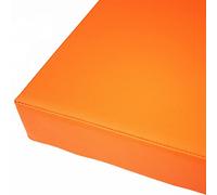 Cuscino per panca in pelle PU con cerniere, resistente all'acqua, 5 cm di spessore per sedia da pranzo, sedia da giardino, panca da giardino (arancione, 150 x 40 x 5 cm)