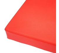 Cuscino per panca in pelle PU con cerniere, resistente all'acqua, 5 cm di spessore per sedia da pranzo, sedia da giardino, panca da giardino (rosso, 150 x 40 x 5 cm)