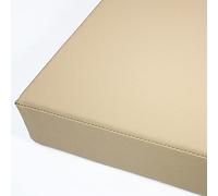 Cuscino per panca in pelle PU con cerniere, resistente all'acqua, 5 cm di spessore per sedia da pranzo, sedia da pranzo, sgabello da giardino, panca da giardino (cachi, 60 x 40 x 5 cm)