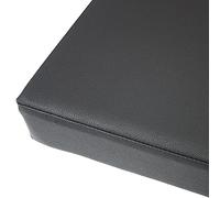 Cuscino per panca in pelle PU con cerniere, resistente all'acqua, 5 cm di spessore per sedia da pranzo, sedia da giardino, panca da giardino (nero, 120 x 35 x 5 cm)