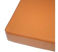 Cuscino per panca in pelle PU con cerniere, resistente all'acqua, 5 cm di spessore per sedia da pranzo, sedia da giardino, panca da giardino (marrone chiaro, 120 x 40 x 5 cm)