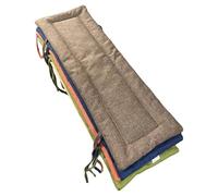 Cuscino per panca lavabile, finestra a bovindo, cuscino per mobili da interni, divano a 2 e 3 posti, cuscino rettangolare per sedie da pranzo con laccetti, 95 x 40 x 2 cm, beige