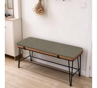 Cuscino per Panca Lavabile Rivestimento Sfoderabile 30x80cm Grigio Scuro | Cuscino Sedile Schiuma Ad Alta Densità, Com Fodera Rimovibile E Fondo Antiscivolo Per Mobili Da Interni Esterni