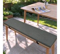 Cuscino per Panca Lavabile Rivestimento Sfoderabile 35x60cm Grigio Scuro | Cuscino Sedile Schiuma Ad Alta Densità, Com Fodera Rimovibile E Fondo Antiscivolo Per Panchina, Dondolo, Sedia