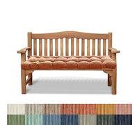 Cuscino per panca per interni/esterni, 165 x 40 x 6 cm, comodo cuscino trapuntato, per sedile a bovindo, antiscivolo, per patio, mobili da giardino, divano, sedia a dondolo rosso marrone