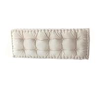 Cuscino per panca trapuntato, per interni ed esterni, spesso, per divani e panche da giardino, 100 x 50 cm, beige, per sedie a bovindo