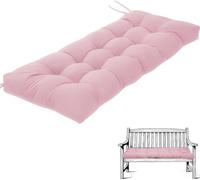 Cuscino per panca trapuntato, per mobili da interni ed esterni, antiscivolo, per dondolo/pianoforte, finestra a baio/divano/patio (rosa, 110 x 45 cm)